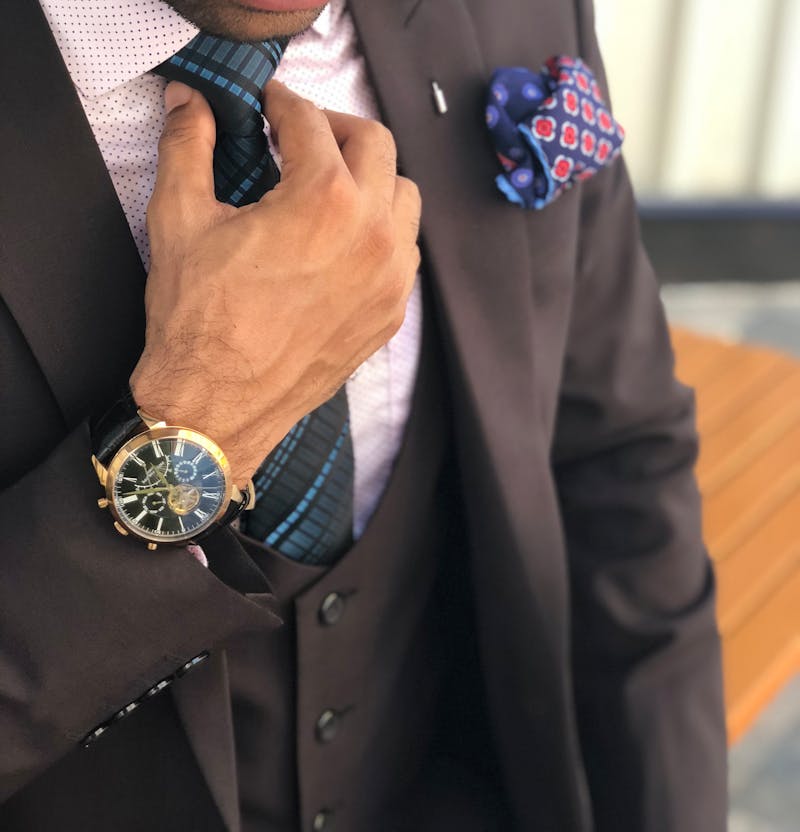 Man dressed for date night