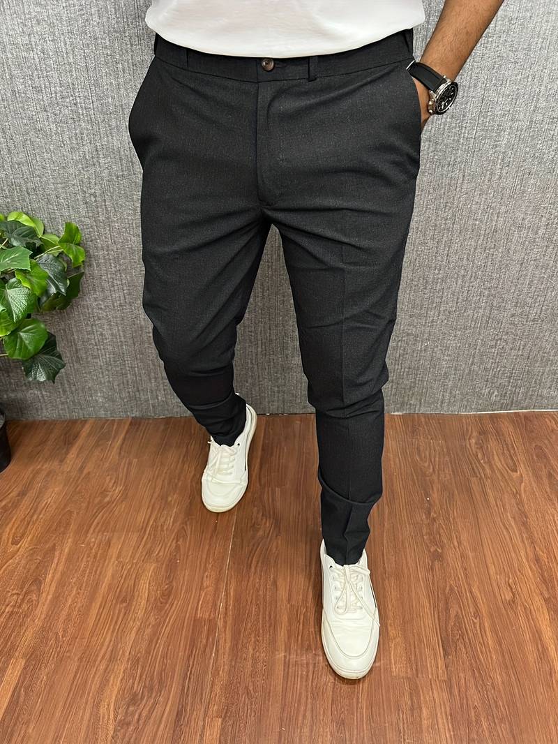 Modieuze Heren Net Chino Broek