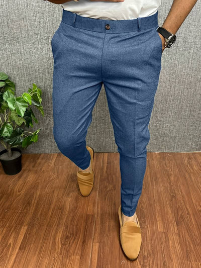 Modieuze Heren Net Chino Broek