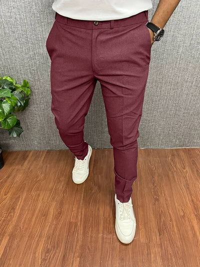 Modieuze Heren Net Chino Broek