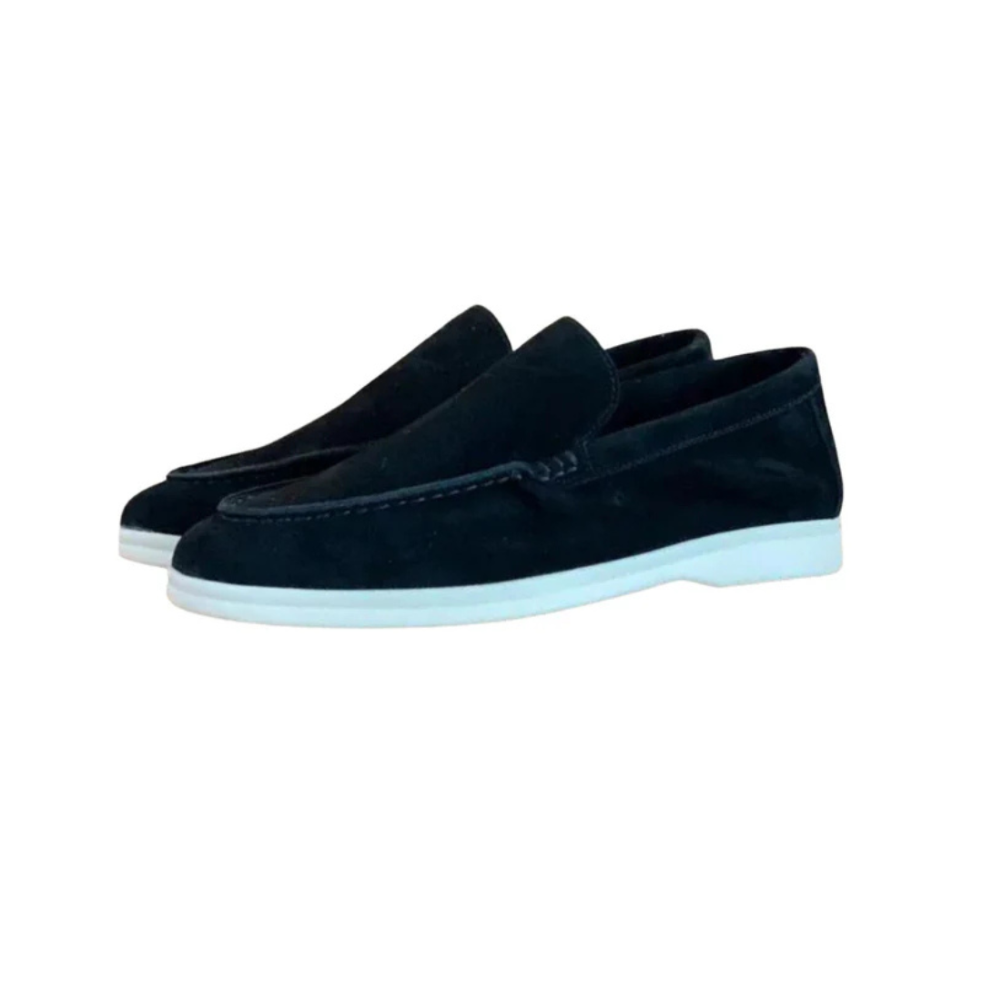 Suede Moccasins with Cushioned Insole for Men