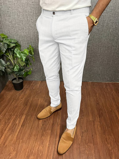 Modieuze Heren Net Chino Broek