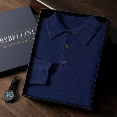 Merino Wool Polo Shirt for Men
