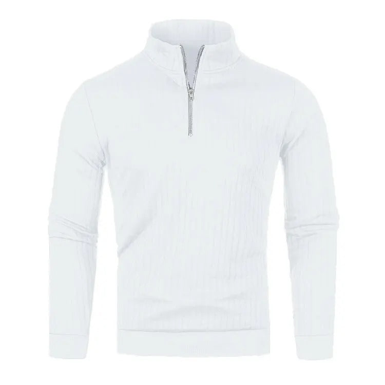 Men Turtleneck Half Zip Sweater