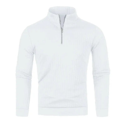 Men Turtleneck Half Zip Sweater