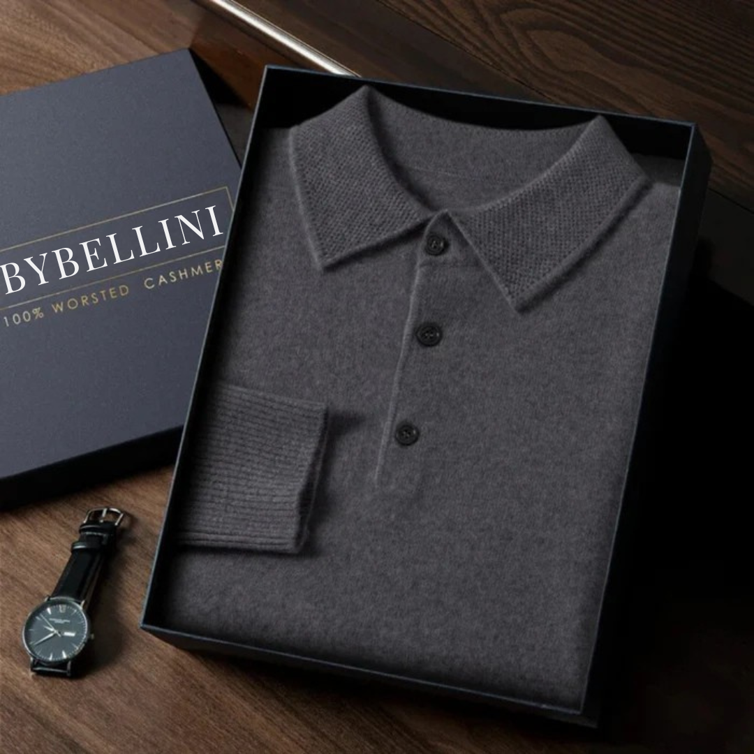 Merino Wool Polo Shirt for Men