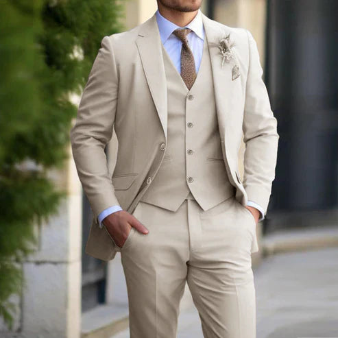 3-Piece Slim Suit for Men