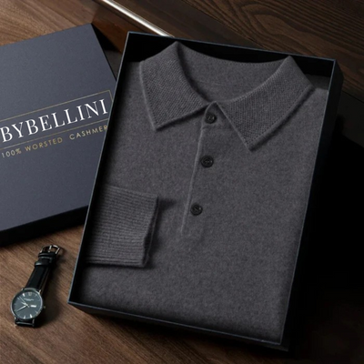 Merino Wool Polo Shirt for Men