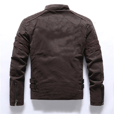Men’s biker jacket with zip fastening for casual wear