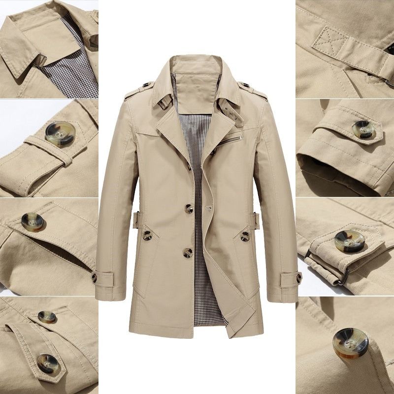 Coat with Belt for Men