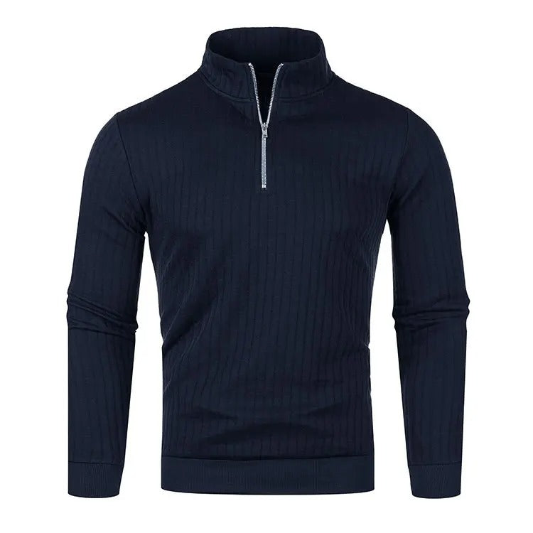 Men Turtleneck Half Zip Sweater