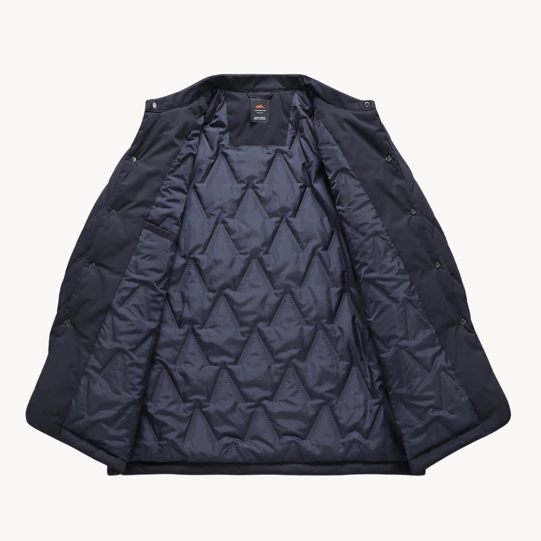 Quilted Coat with Full Zip for Men