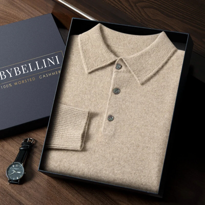 Merino Wool Polo Shirt for Men