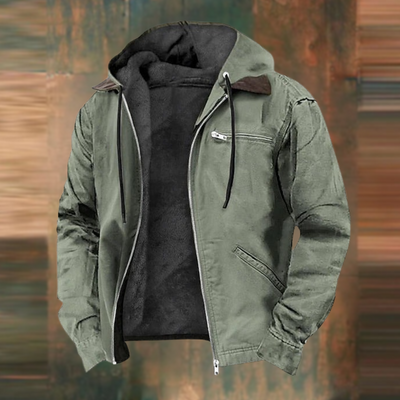 Men’s Winter Bomber Jacket with Zip Closure