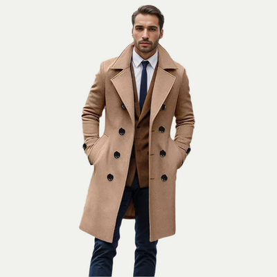 Premium Wool Long Trench Coat