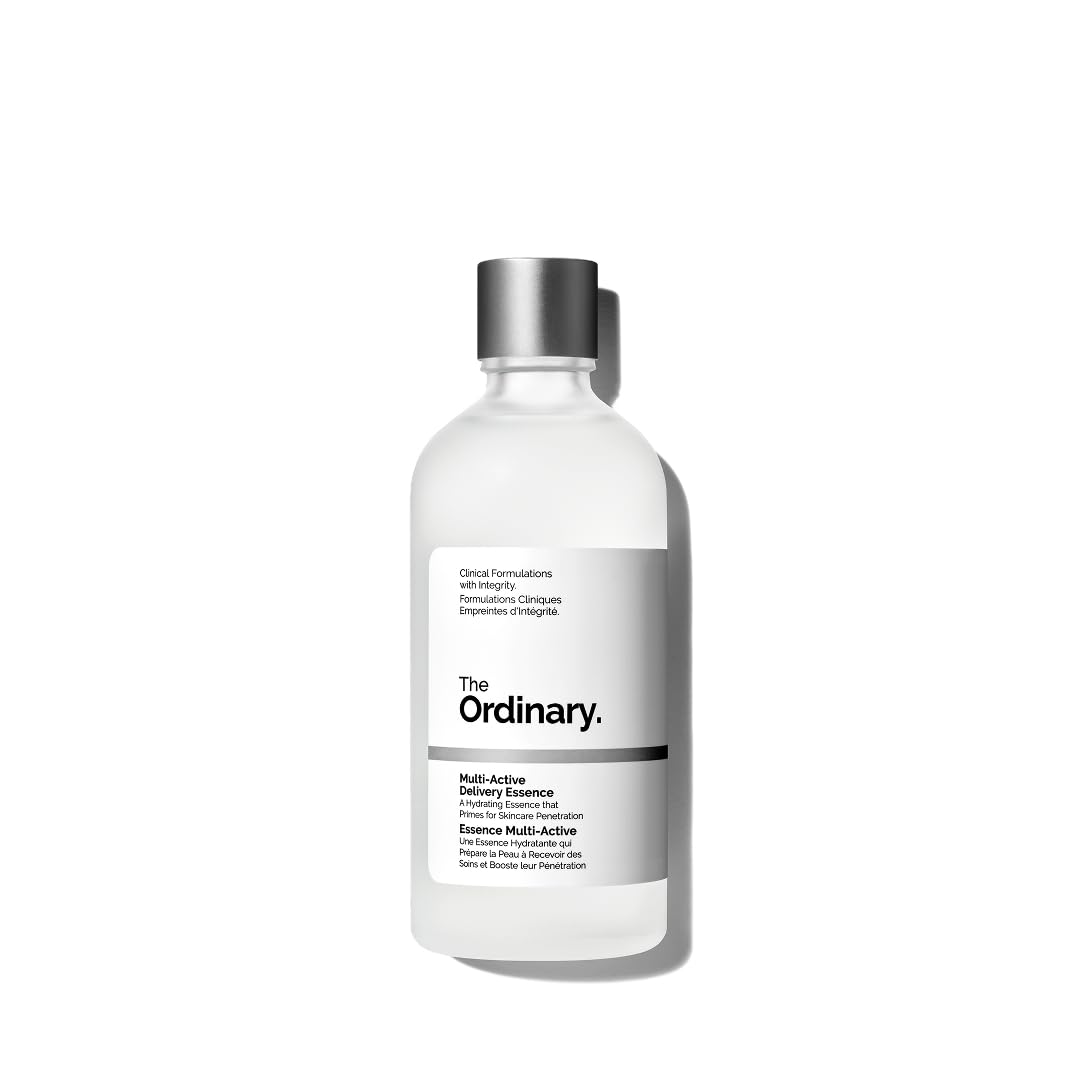 SlimBag The Ordinary Multi-Active Delivery Essence in a clear bottle, hydrating skincare face essence for softer, smoother glass skin