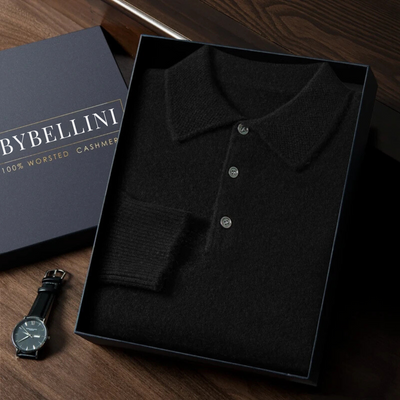 Merino Wool Polo Shirt for Men