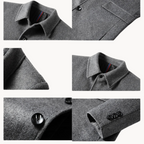 Coat with Notch Lapel for Men