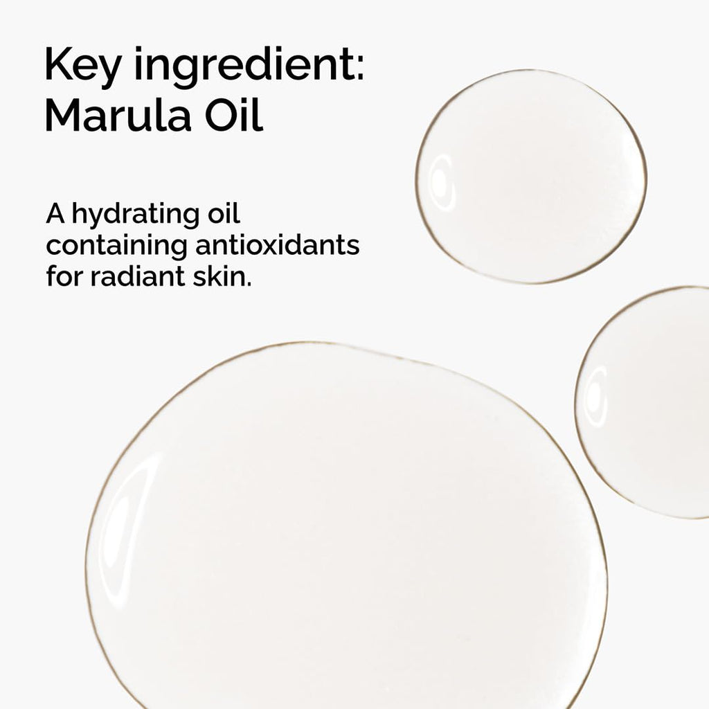 Bottle of The Ordinary 100% Cold-Pressed Virgin Marula Oil with a clean label, used for radiant, antioxidant-rich skincare.