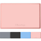 34" x 22" Extra Thick Waterproof Silicone Mat with Raised Edge, Under Sink Mat for Kitchen & Bathroom, Kitchen Cabinet Liner, Multi-Purpose for Storage & Protection, Gray