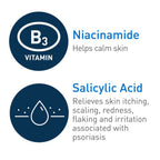 SlimBag CeraVe Moisturizing Cream for Psoriasis with salicylic acid and urea, fragrance-free, 8 oz, for dry skin and itch relief
