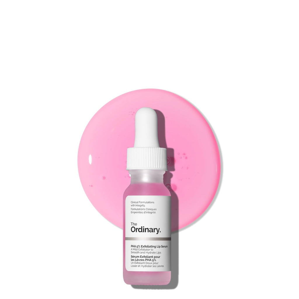 SlimBag PHA 5% Exfoliating Lip Serum in 0.5 fl oz bottle, hydrating overnight lip exfoliator treatment with smooth finish