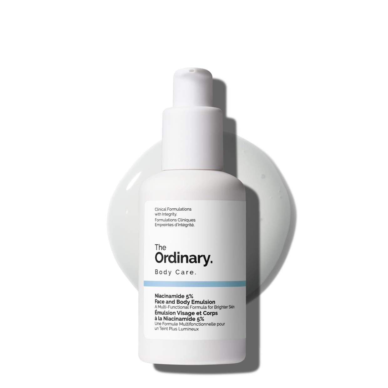 SlimBag Niacinamide 5% face and body emulsion bottle, dark spot and skin tone corrector, 3.4 fl oz container.