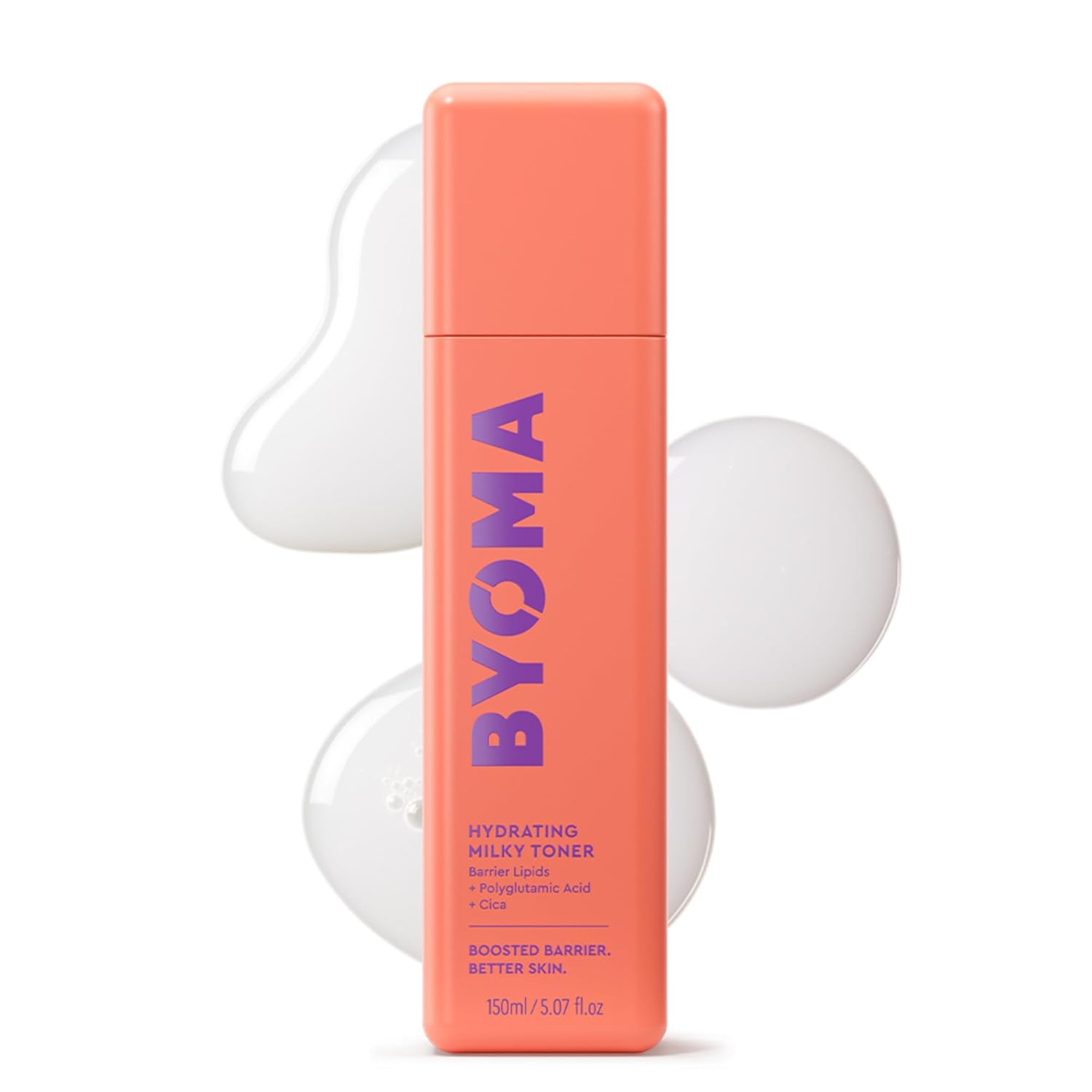 SlimBag BYOMA Hydrating Milky Toner for face, soothing, moisturizing, reduces redness, and repairs skin barrier in 5.07 fl oz bottle.