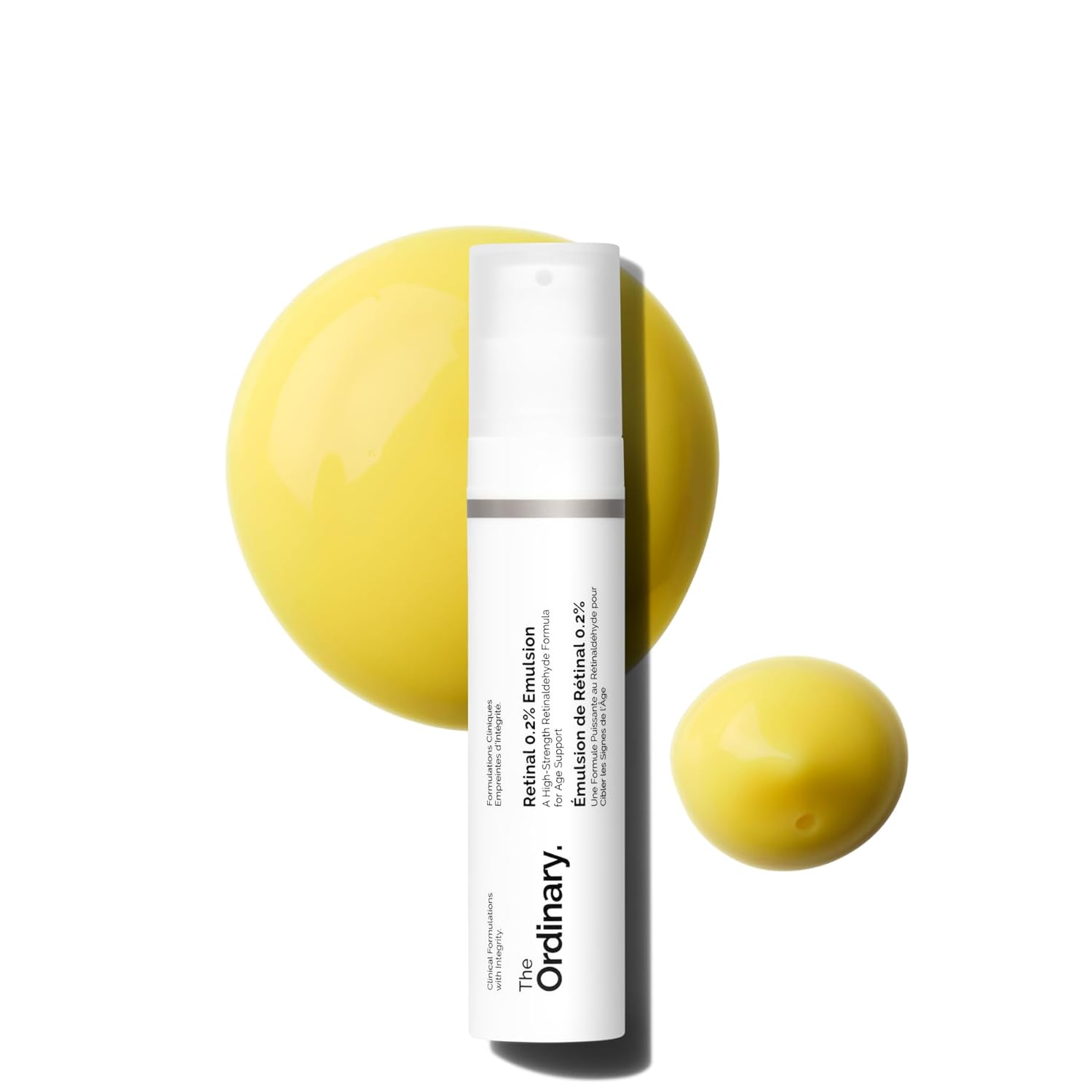 SlimBag The Ordinary Retinal 0.2% Emulsion bottle with dropper, high-strength anti-aging retinoid serum in 0.5 fl oz bottle.
