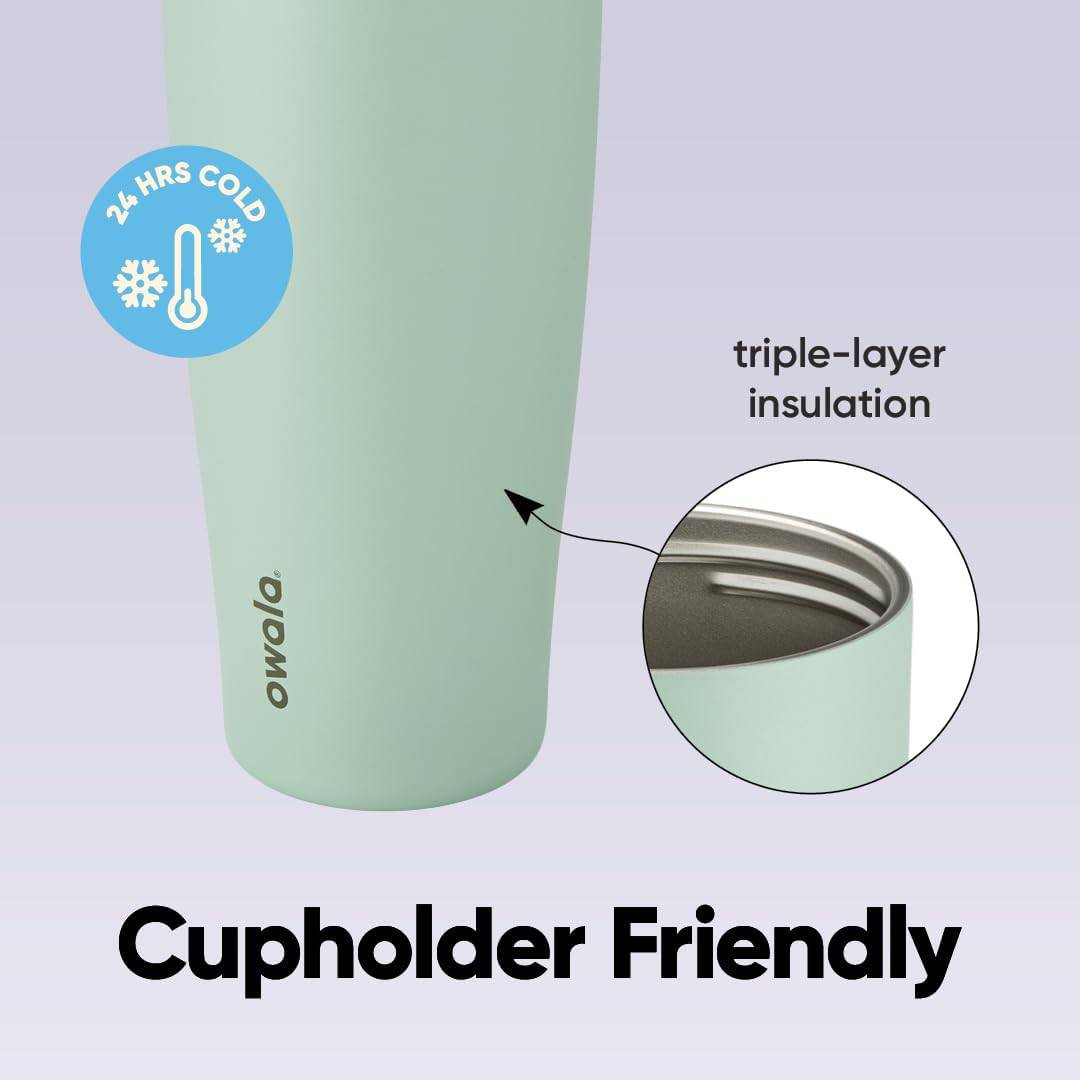 Owala FreeSip Tumbler - Stainless Steel - 40-oz. - Green (Eucalyptus)