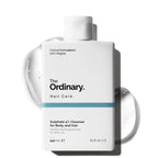 SlimBag The Ordinary sulphate 4% body and hair cleanser in a clear bottle, fragrance-free shampoo and body wash, 8.1 fl oz
