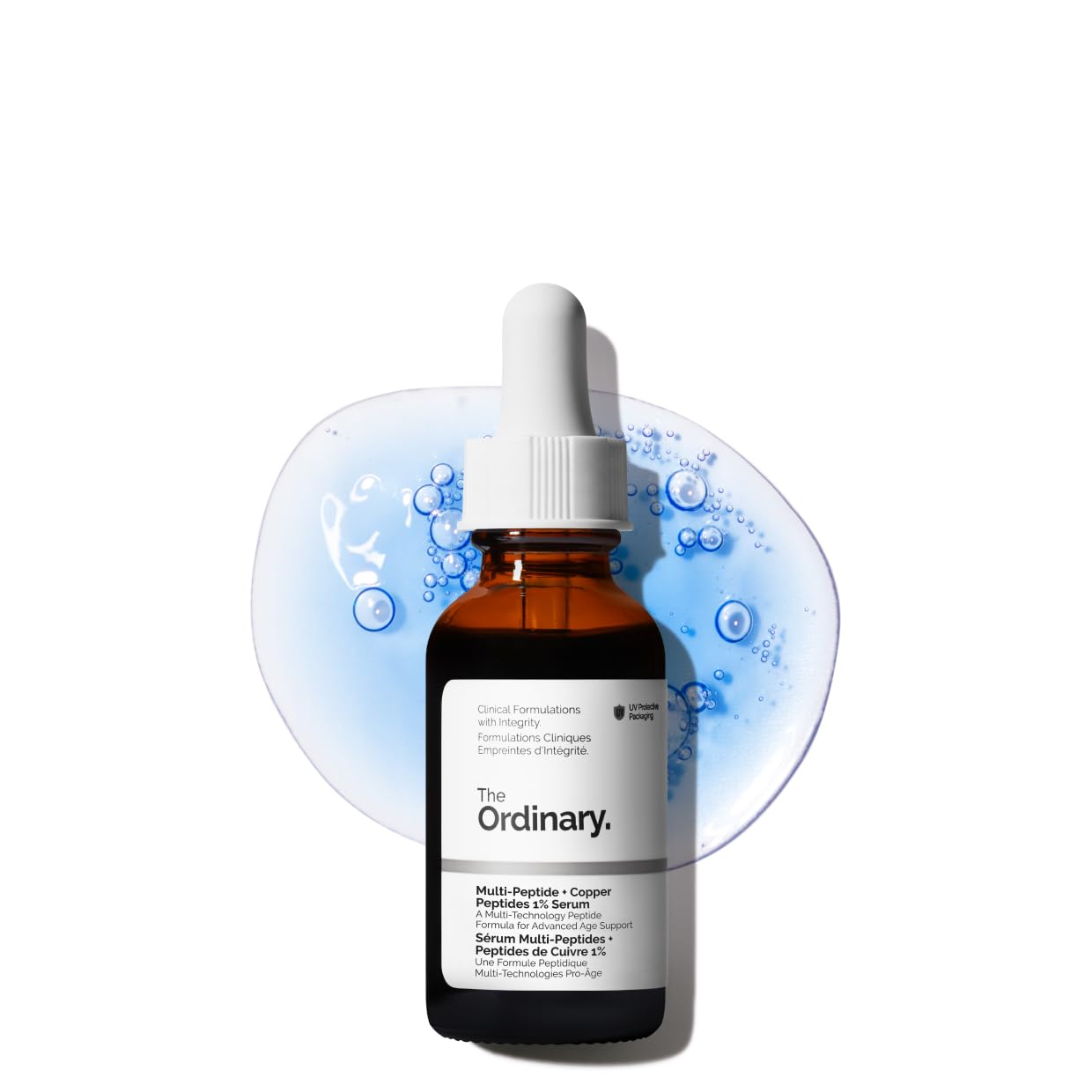 SlimBag The Ordinary Multi-Peptide and Copper Peptides 1% serum bottle with dropper for anti-aging and skin elasticity.