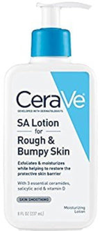 SlimBag CeraVe SA lotion for rough, bumpy skin with vitamin D, hyaluronic acid, lactic and salicylic acids, fragrance-free, 8 oz