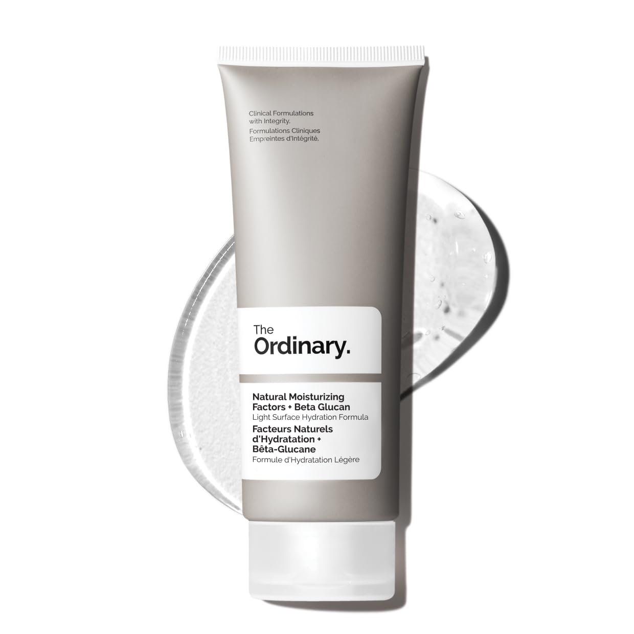 SlimBag The Ordinary Natural Moisturizing Factors and Beta Glucan gel moisturizer in a 3.4 fl oz jar, lightweight and hydrating.