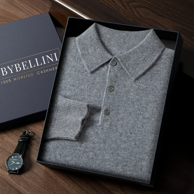 Merino Wool Polo Shirt for Men