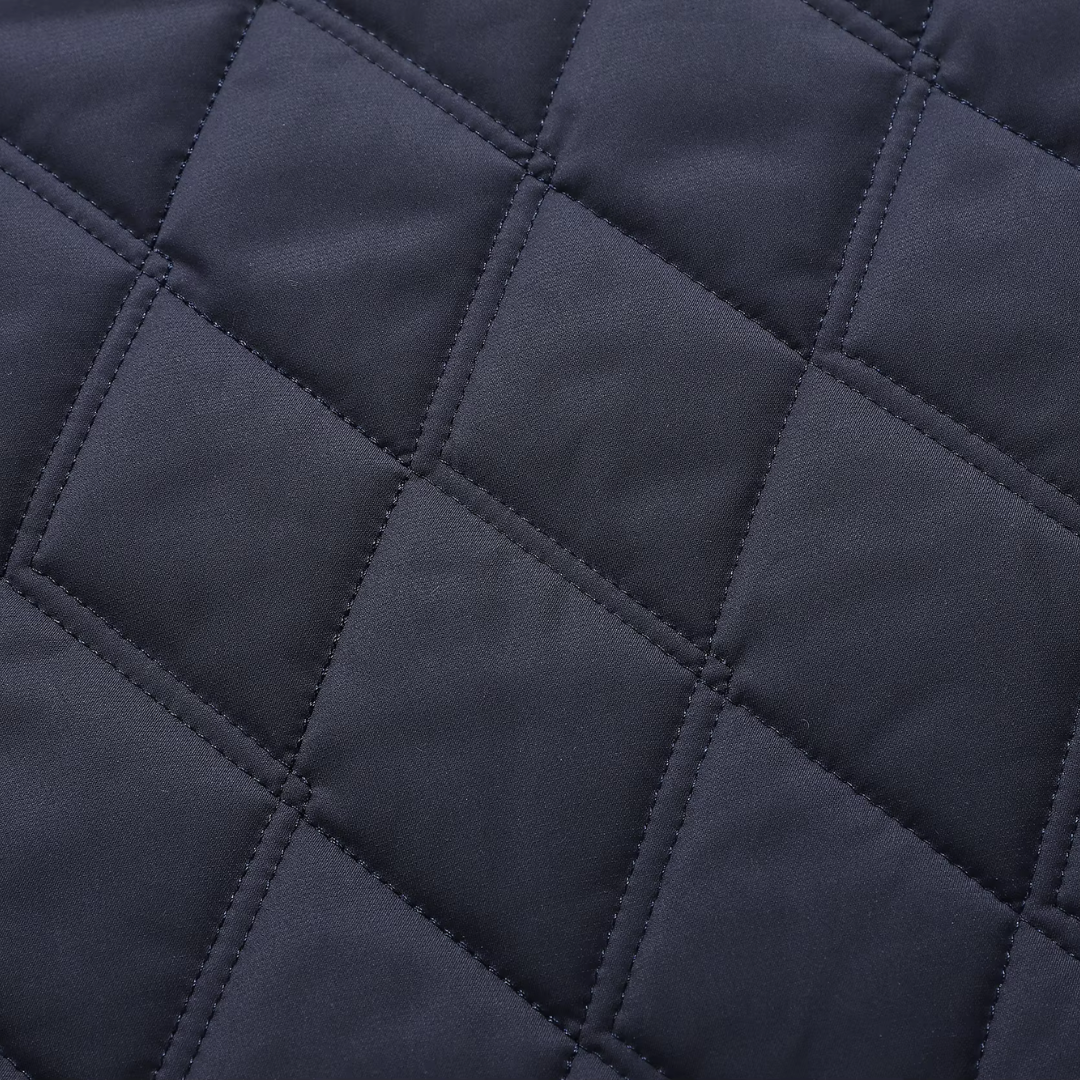 Quilted Coat with Full Zip for Men