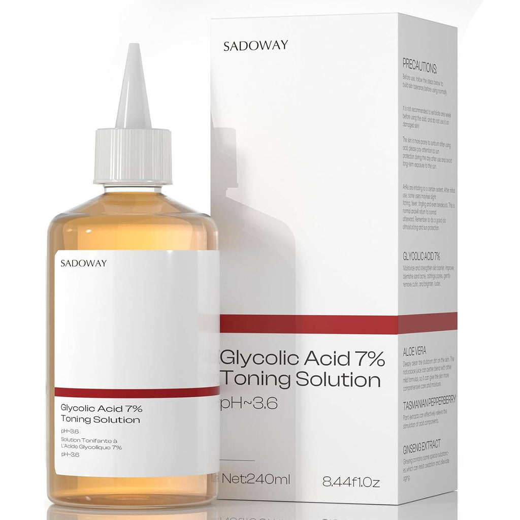 SlimBag Glycolic Acid Toner 240ml with 7% exfoliating formula, soothing and hydrating skin for a refreshed, clean complexion.