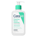 SlimBag CeraVe Foaming Facial Cleanser for oily skin, with hyaluronic acid, ceramides, and niacinamide in a 8 oz bottle.