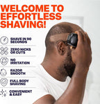 Freebird FlexSeries Electric Head & Body Hair Shaver - Mens Cordless Rechargeable Wet/Dry Skull Bald Head Back & Groin Waterproof Razor with Rotary Blades, Clippers, Nose Trimmer, Brush, Massager
