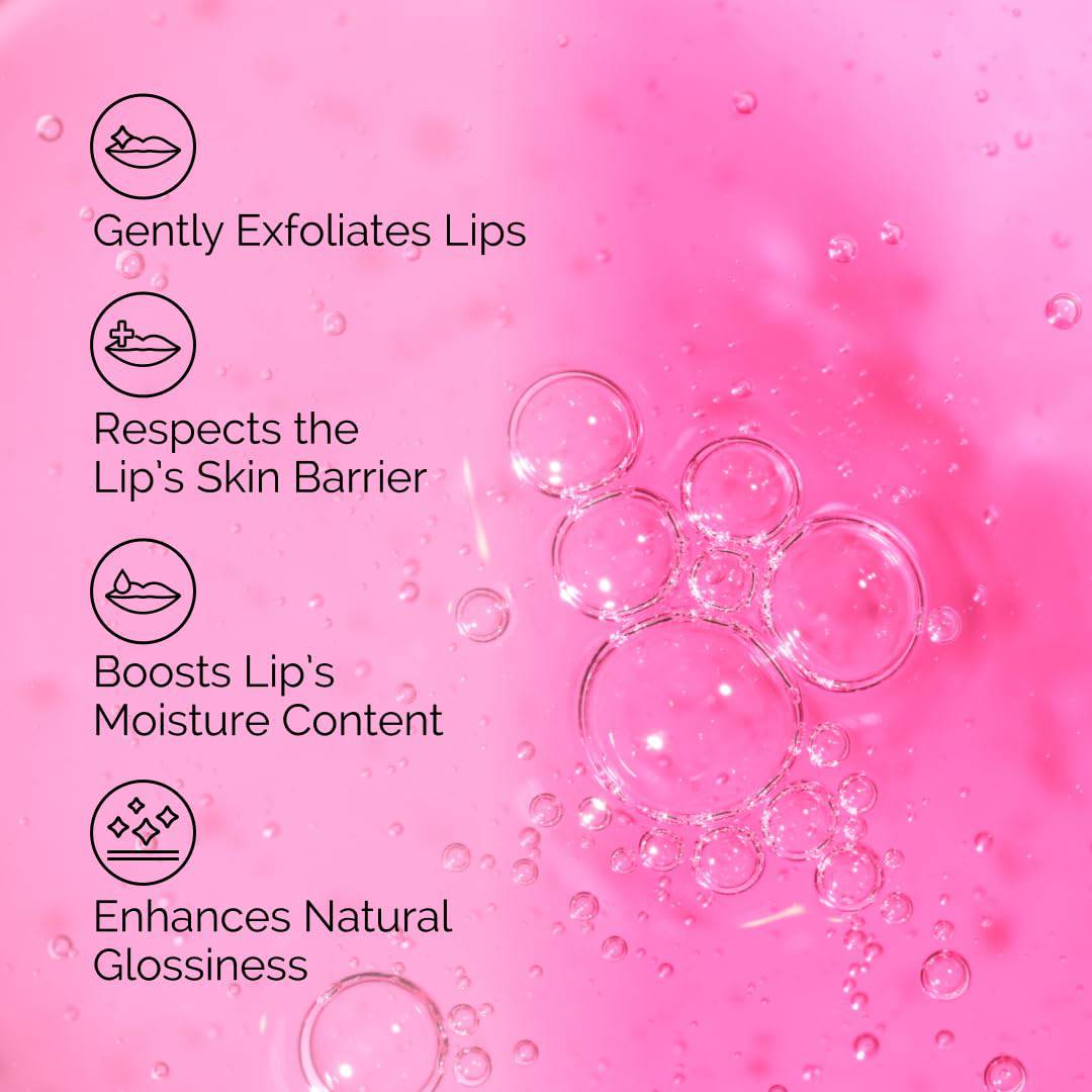 The Ordinary PHA 5% exfoliating lip serum in a small tube, hydrating overnight lip treatment with clear packaging.