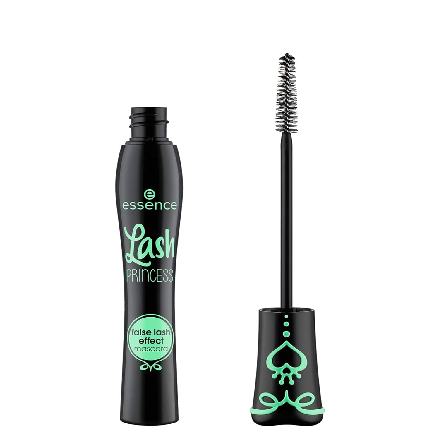 Essence Lash Princess false mascara wand with volumizing and lengthening formula, cruelty-free and paraben-free for dramatic lashes.