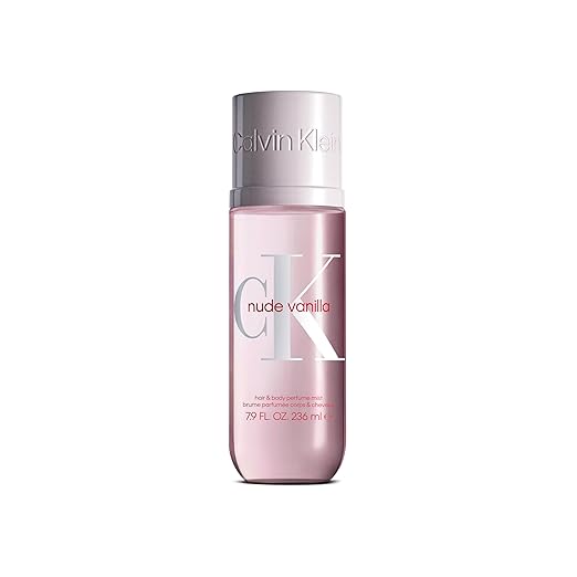 Calvin Klein Hair & Body Perfume Mist with fruity, vanilla, and floral scents, hydrating skin for women and men, SlimBag brand.