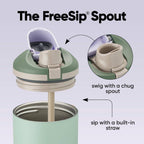Owala FreeSip Tumbler - Stainless Steel - 40-oz. - Green (Eucalyptus)