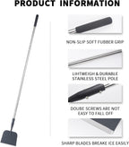 Flat Shovel with Adjustable Handle, 59 in Floor Scraper, Ice Scraper, Garden Cleaning Scraper, Ice Chopper, Snow Shovel, Multifunctional Weed Remover Tool for Walkway Driveway