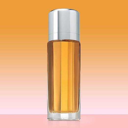 Calvin Klein Escape floral perfume bottle with notes of apricot, jasmine, amber, sandalwood, vanilla, and musk.