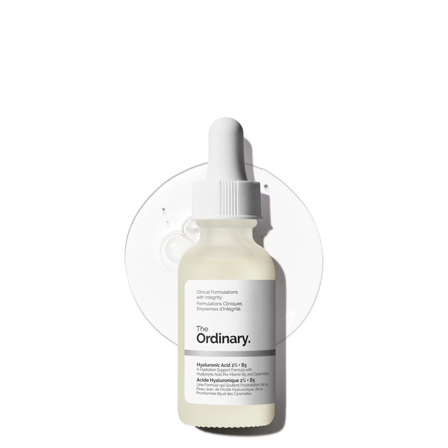 SlimBag Hyaluronic Acid 2% + B5 serum with ceramides for deep hydration and plumper, smoother skin in a clear bottle.