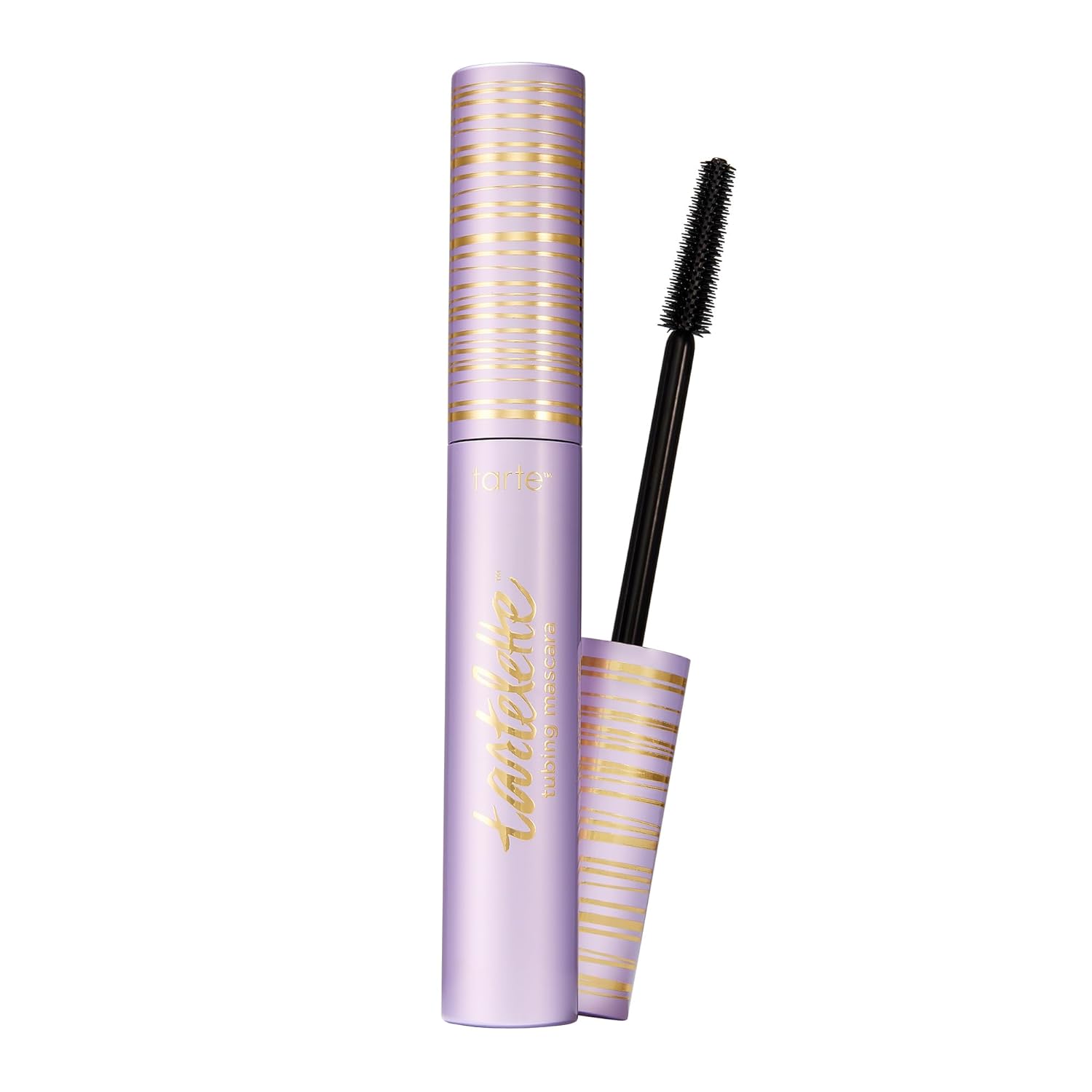 Tarte Tartelette Tubing Mascara by SlimBag showing a sleek black mascara tube with a wand for volumizing and curling lashes.