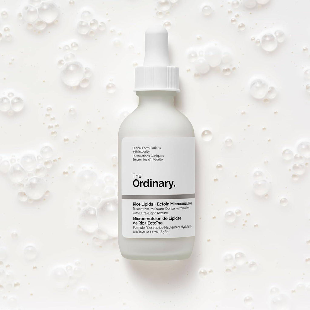SlimBag The Ordinary Rice Lipids + Ectoin Microemulsion moisturizer for dry skin, soothing hydration and barrier repair.