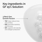 SlimBag The Ordinary GF 15% Solution anti-aging serum in a clear 1 fl oz bottle, designed for wrinkle repair and skin renewal.