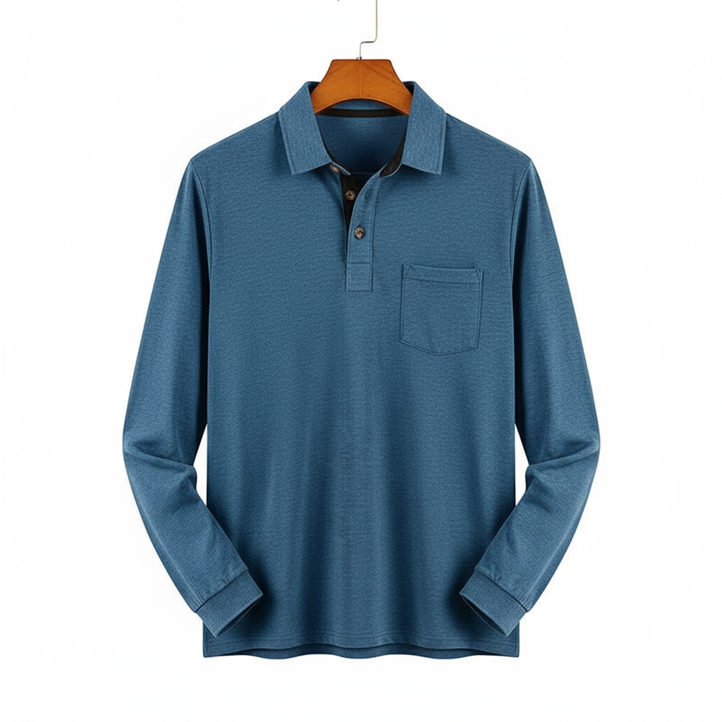 Men's Long Sleeve Polo | Classic Collar - photo 1